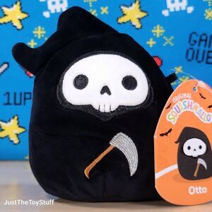 Squishmallow Otto the Grim Reaper 4" Collectible Halloween Toy Plush NWT